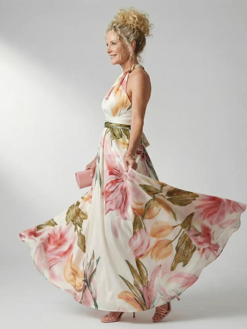 Ottilie Golden Maxi Dress