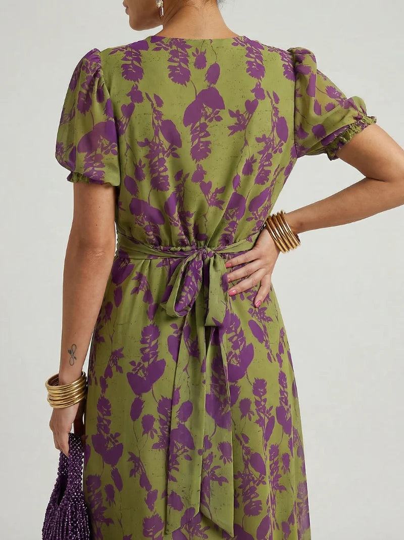 Genevieve Garten-Midikleid
