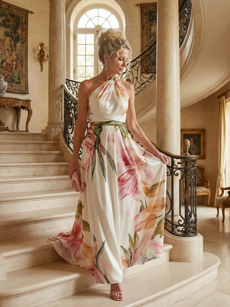 Ottilie Golden Maxi Dress