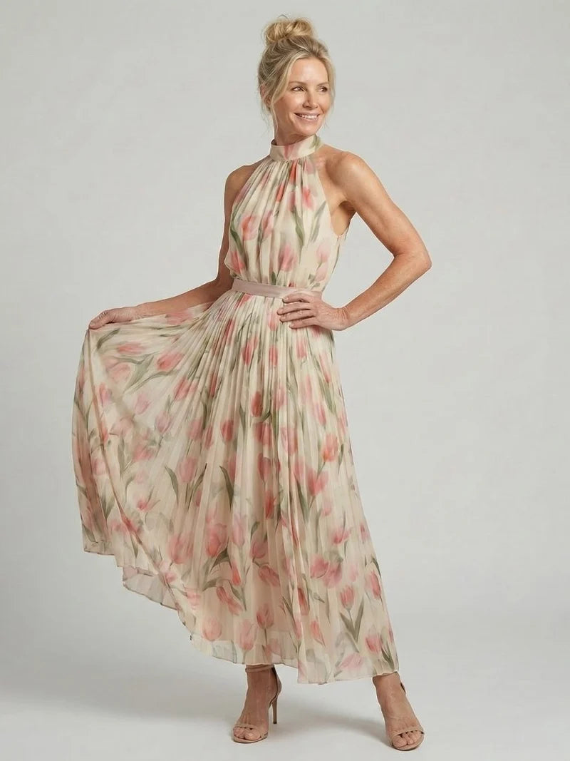 Delphine Azure Midi Dress
