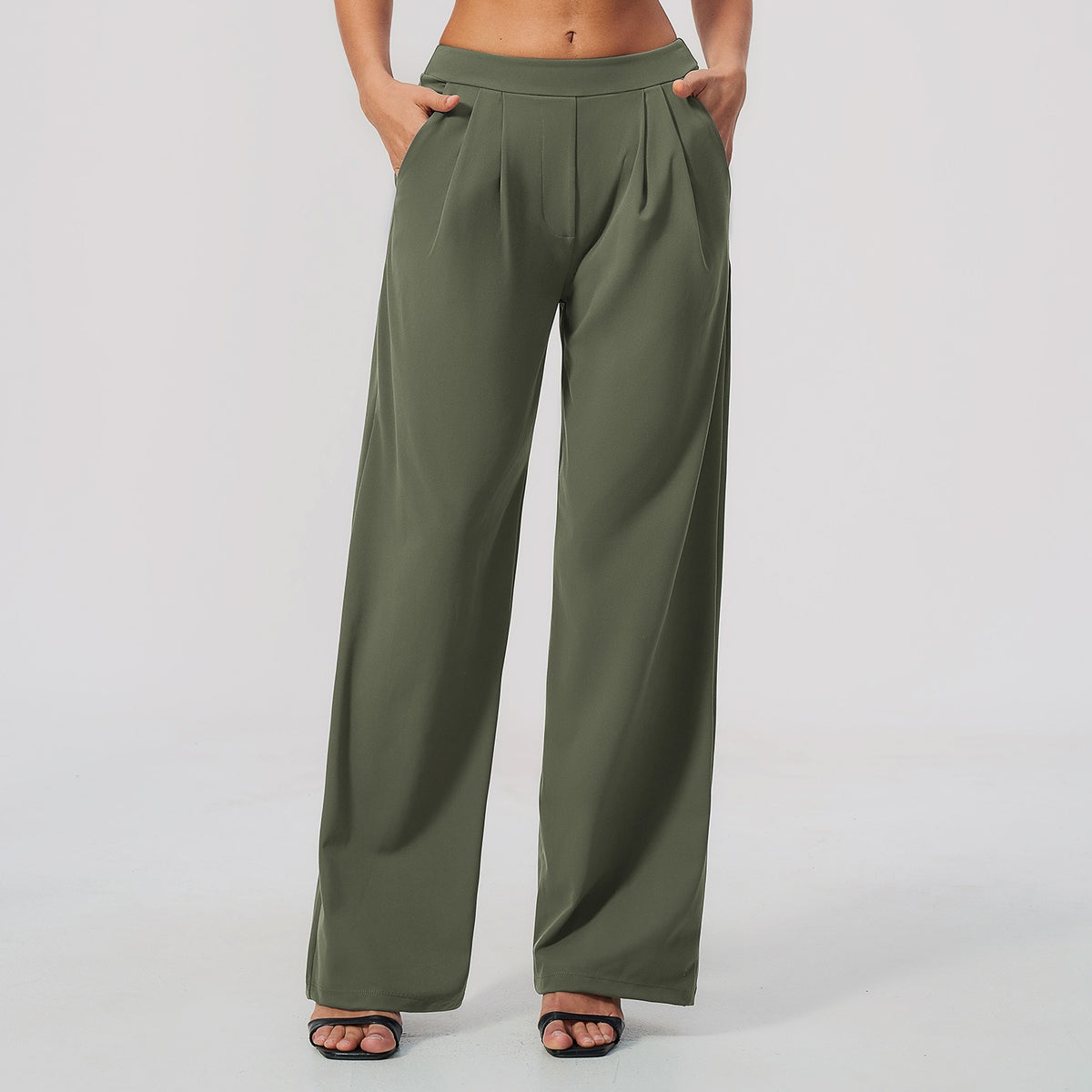 Elegant High-Waist Wide Leg Trousers