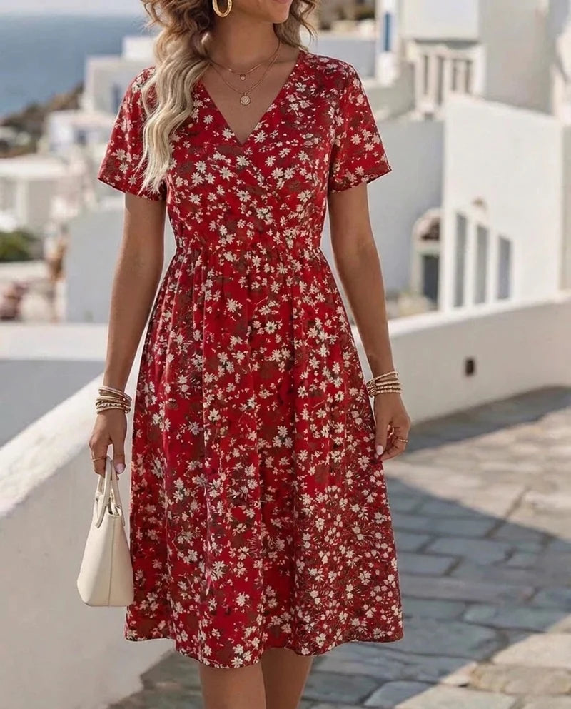 Delphine Garden Midi Elbise