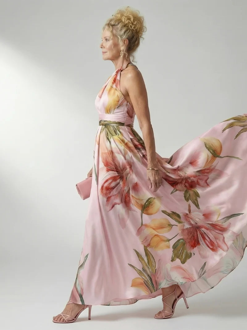 Ottilie Golden Maxi Dress