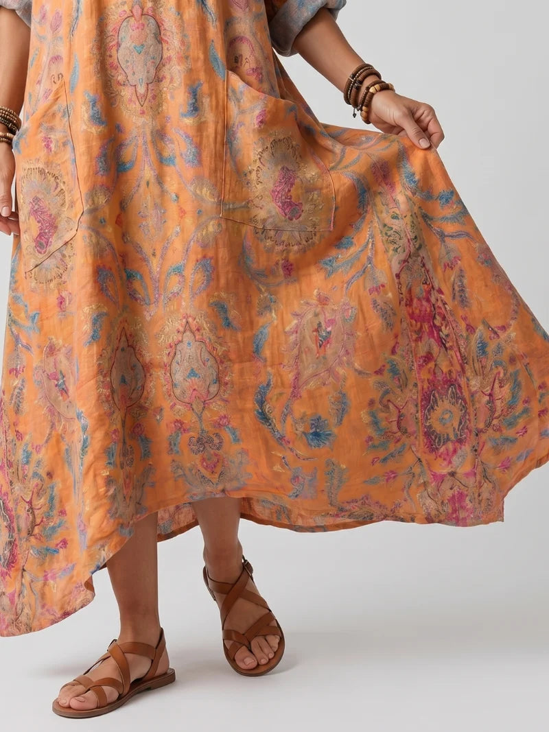 Alessia Cascade Midikleid