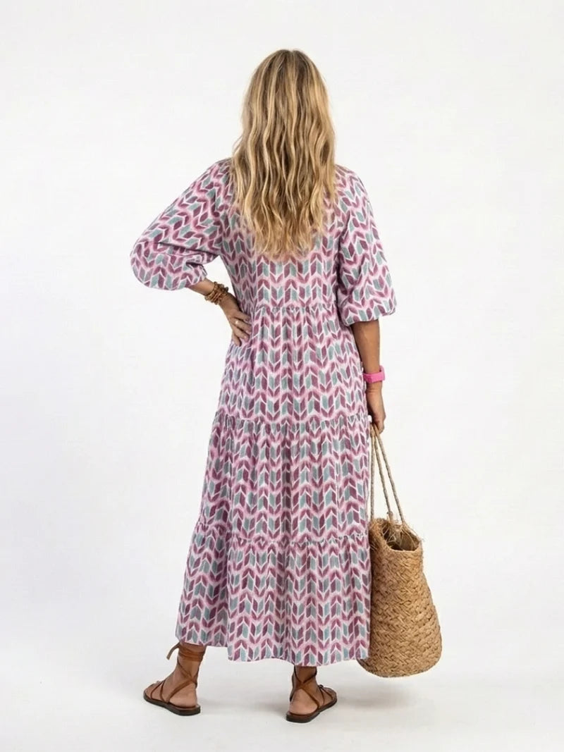 Valentina Golden Midi Dress