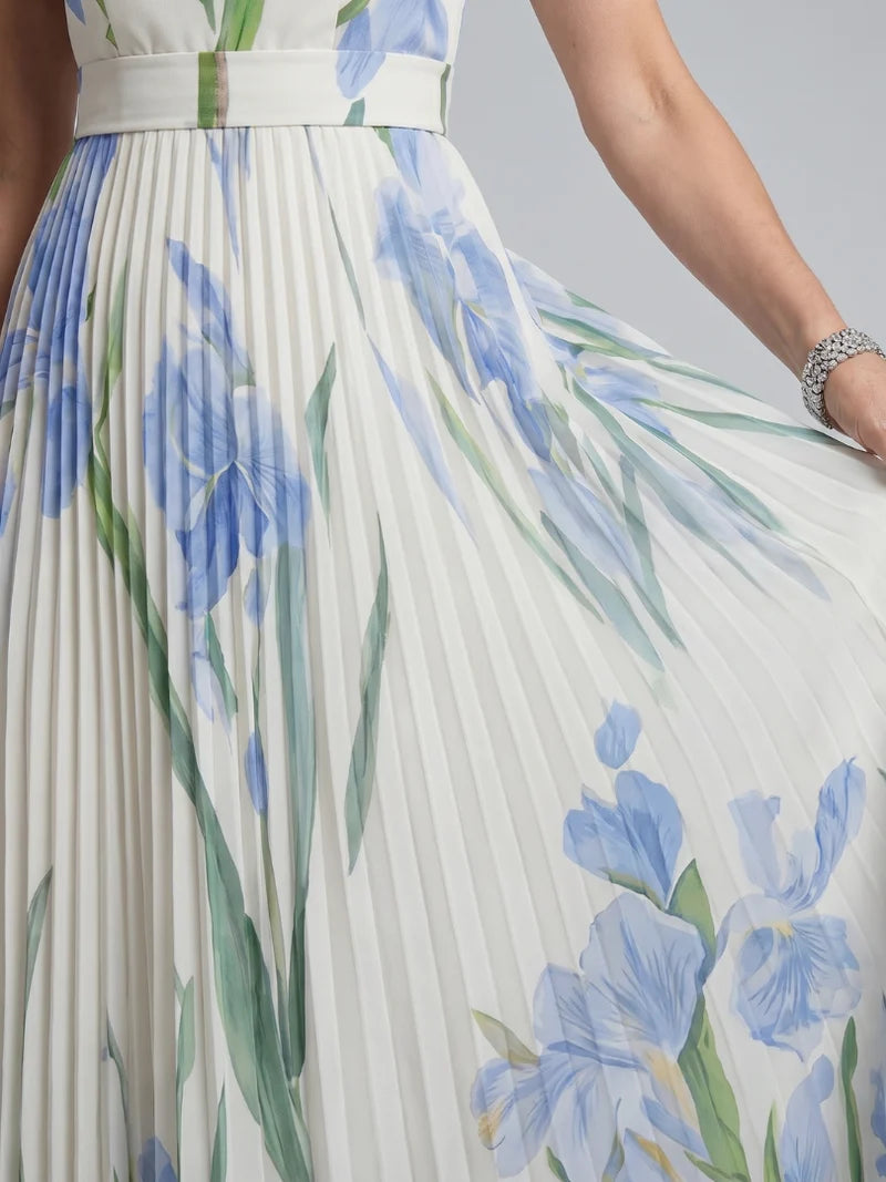 Celestine Golden Midi Dress