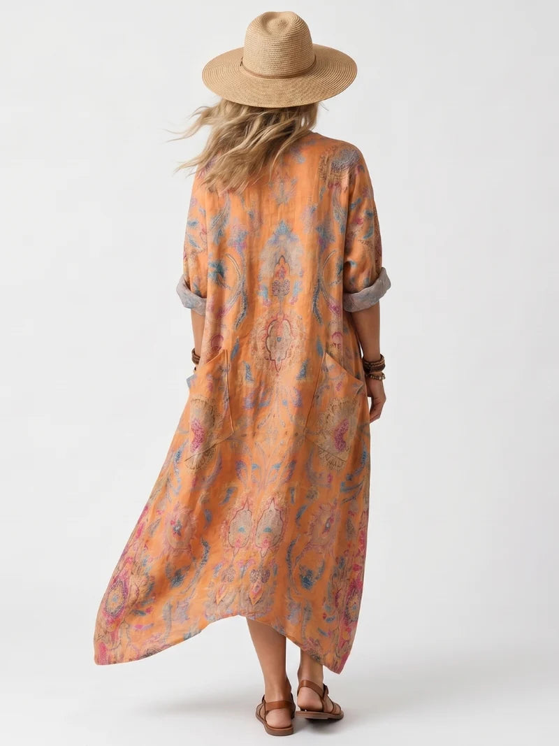 Alessia Cascade Midikleid