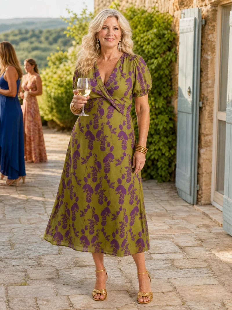 Genevieve Garten-Midikleid