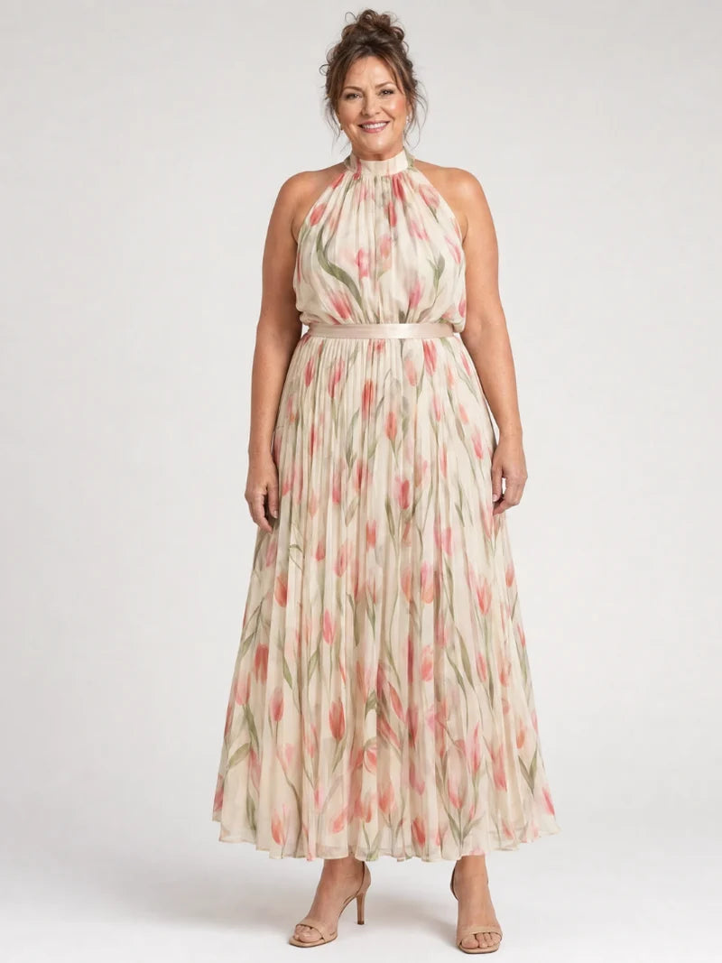 Delphine Azure Midi Dress