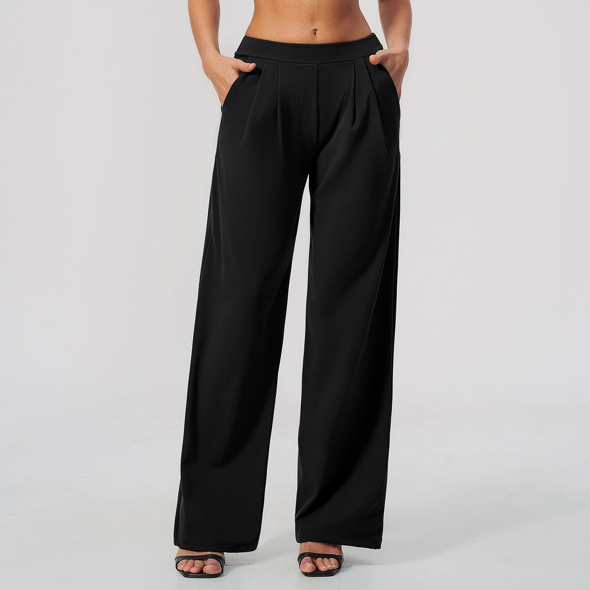 Elegant High-Waist Wide Leg Trousers