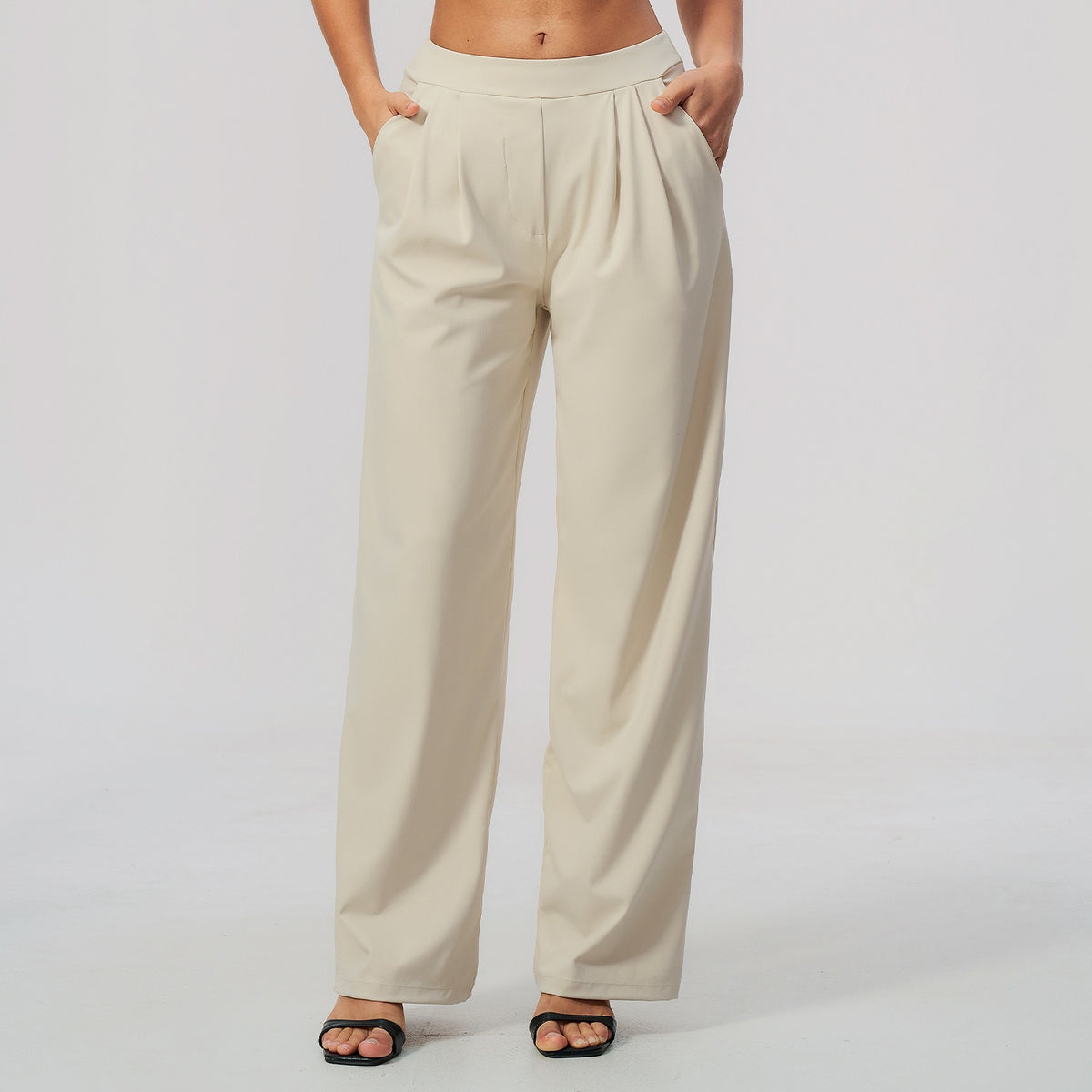 Elegant High-Waist Wide Leg Trousers