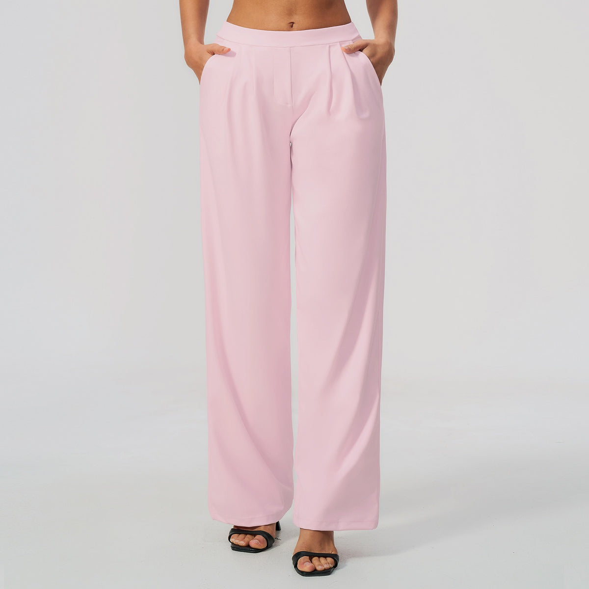 Elegant High-Waist Wide Leg Trousers