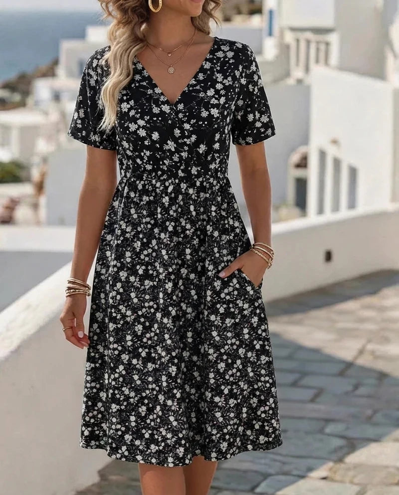 Delphine Garden Midi Elbise