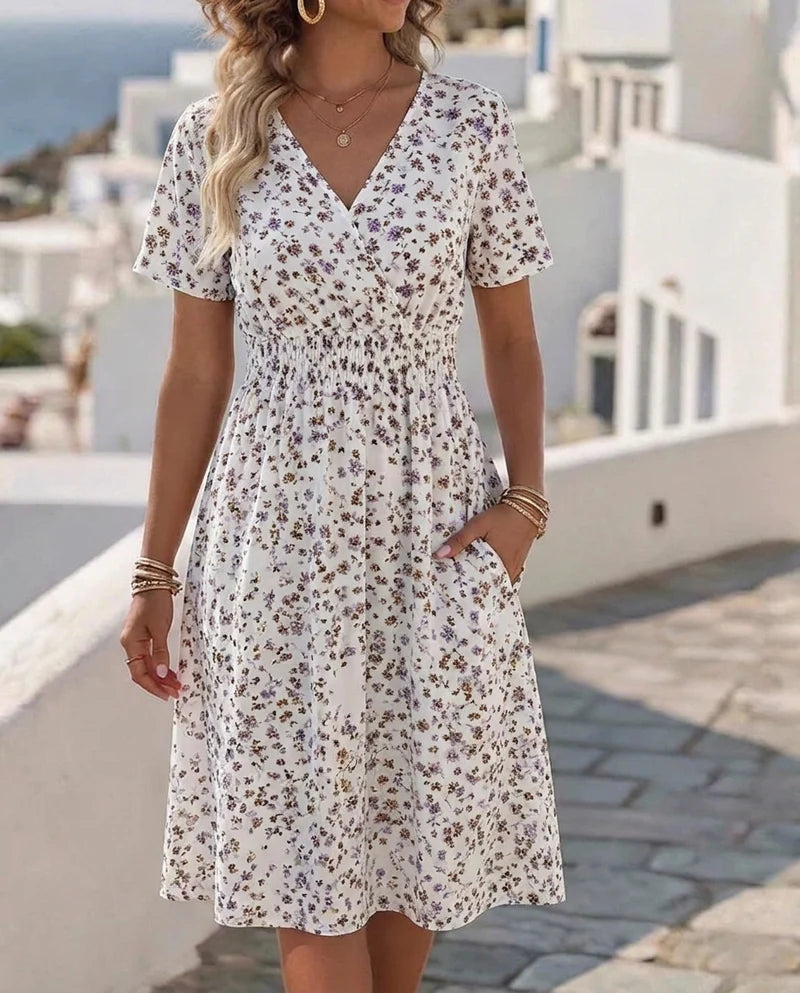 Delphine Garden Midi Elbise